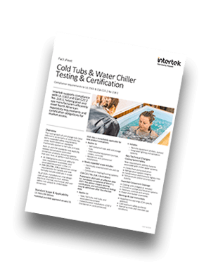 Cold Tub & Water Chiller Testing and Certification | Fact Sheet